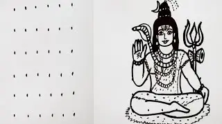 Lord shiva drawing easy from 6×6dots||mahashivratri special drawing|mahadev drawing