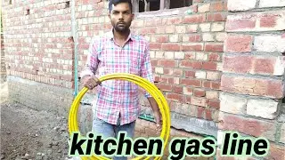 gas pipe line fitting in kitchen