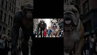wow Giant creatures 😩🥺#GiantMonkey #BigDogVibes #NYCStreetScene #UrbanJungle #ViralWalk #viralvideo