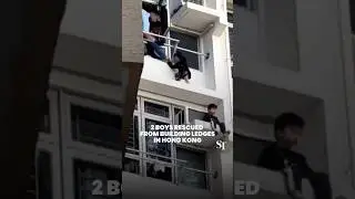 Hong Kong: 2 brothers, aged 3 and 5, rescued from high-rise building ledges