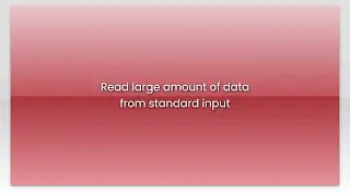 Read large amount of data from standard input