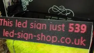 Led sign 128x32cm full color programmable London, UK