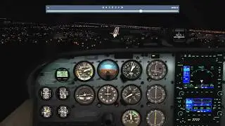 UWSS. Ночная посадка. Cesna n172sp. X-plane 11