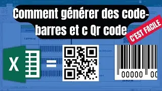 GÉNÉRER LES CODE-BARRES ET QR CODE GRATUITEMENT AVEC EXCEL.