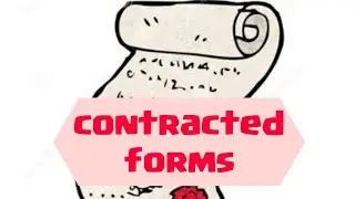 Contracted forms questions