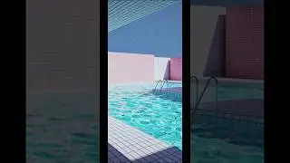 I made a liminal space in blender#dteamcore#liminal#pool