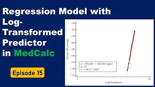 Log-Transformed Predictor in MedCalc Regression | Episode 15