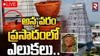 Rats in Annavaram Prasadam🔴LIVE : Rats in Annavaram Prasadam..| Annavaram Temple | RTV