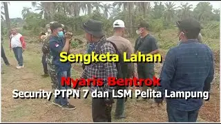 Sengketa Lahan, Nyaris Bentrok Security PTPN 7 dengan LSM Pelita Lampung