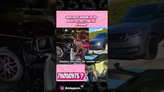 Jaidyn Alexxis ran into parked cars after a night out of allegedly drinking  #jaidynalexxis #wreck