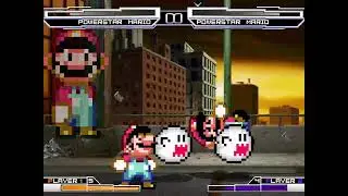 (Mirror Fight) [KOF MUGEN] Powerstar Mario Vs Powerstar Mario