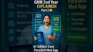 GNM 2nd Year Syllabus | Part 2  | Easy Nursing Study With ParaSkill Med App Notes + Lectures +Doubts