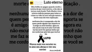 Luto eterno( dedicat&oacute;ria a um amigo)