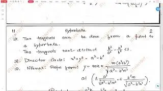 HYPERBOLA | MATHS | JLEE