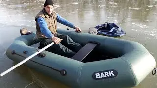 BARK - 280 N  обзор лодки и шашлык на льду!