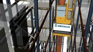 AS/RS Stacker Cranes for Pallets - Single Cycles with double deep extractions - Interlake Mecalux