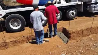 EF Block-ICF Footing Pour в Jack & Susan's в Рио-Верде, штат Аризона