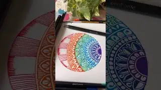 Colourful Mandala tutorial | Easy Mandala tutorial #creativeart #mandalashorts #mandala #art #shorts