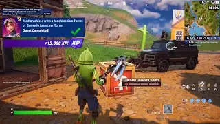 Fortnite - Mod A Vehicle With A Machine Gun Turret Or Grenade Launcher Turret (Jumpstart Quests)