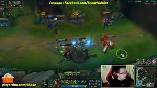 Đối đầu với Anivia, Snake cầm Nidalee ra sức g&aacute;nh team đến tụt cả quần