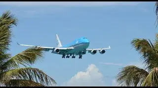 KLM Boeing 747 landing on Sint Maarten (SMX) 12 september 2015