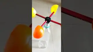 anemometer model made from waste materials #recycle  #model