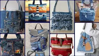 most beautiful Denim old pants Recycled Tote bag ideas 2026 for Women