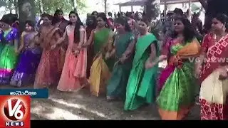Aligina Bathukamma Festival Celebrations Held In Columbus City | V6 USA NRI News