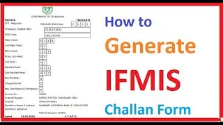 IFMIS Challan Form Generate ll Telangana Treasury  Challan ll Generate E Challan ll My Dear Google