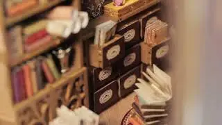 DIY Book Nook Insert Kits Wooden Doll House Building Kit Magic