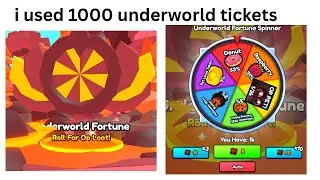 i used a nother 1000 underworld fortune tickets (arm wrestle simulator, roblox)