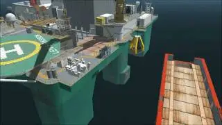 Vortex - Offshore knuckle boom crane using a frog personnel lift basket