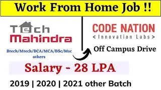 Tech Mahindra | Codenation off campus 2021 | 2020 | 2019 Batch - Codenation Recruitment 2021