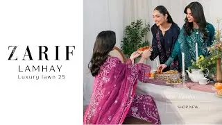 Zarif Unstitched Collection 2025 | Lamhay Luxury Lawn | Pakistani Clothes UK