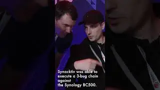 Pwn2Own Toronto Day 1 Highlight - Synacktiv vs the Synology BC500 Camera #shorts  #0day