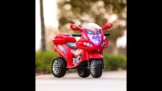 Assembling Motorcycle 6V Toy Battery Powered Electric 3 Wheel Power Bicyle  Red