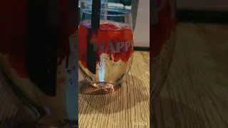 Make and enjoy red fizzy drink😋🥤#short #drink #creativity