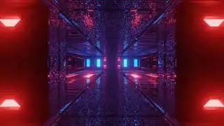 Colorful Neon Tunnel -- 1 Hour