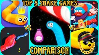 Comparison of Top five Snake🐍 Game's which one is the best game tell me in comments