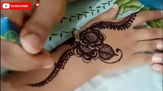 Simple one finger designe |Hina Art And Vlogs