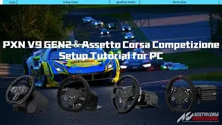 PXN V9 GEN2 Wheel Racing Simulator & PC Assetto Corsa Competizione Setup Tutorial. #pxn #simulator