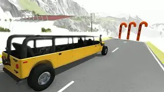 Cars crashes into  Christmas candy - beamng drive