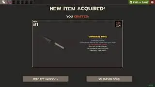 Craft Conniver's Kunai in Team Fortress 2