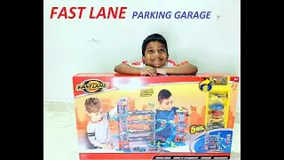 FASTLANE Parking Garage, Lights &Sounds,5 Level parking garage,3 sound buttons,Light up features.
