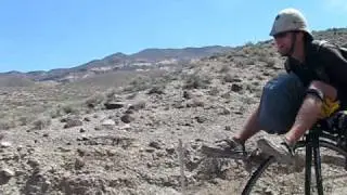 Downhill to Death Valley while bike-packing on a Penny-farthing