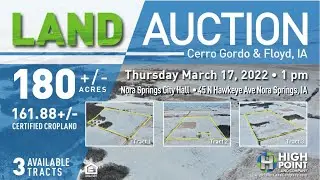 180 Acres Cerro Gordo and Floyd Counties, IA - AUCTION