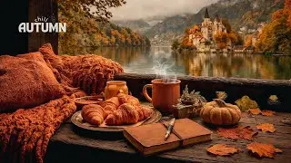 Cozy Lakeside Retreat in Autumn 🍂 Warm Atmosphere with Soft Jazz for Relaxation & Calm Nights
