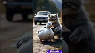 The Brave Cat and the Lucky Duck 🐱🦆 | Heartwarming Animal Friendship Story for Kids
