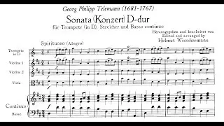 Georg Philipp Telemann - Trumpet Sonata in D major, TWV 44:1. Trumpet: Maurice André.