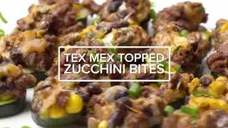 How to Make an Easy Appetizer The Tex Mex Topped Zucchini Bites